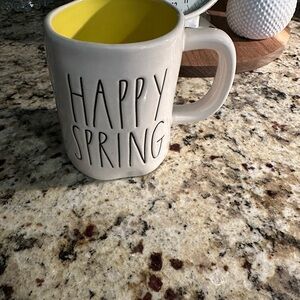 Rae Dunn Happy Spring Mug - Cream and Yellow